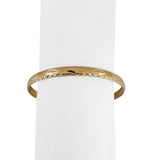 18k Yellow Gold 11.8g Solid Vintage 6mm Diamond Cut Bangle Bracelet 8.5"