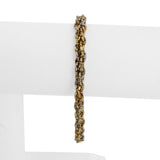 18k Yellow White and Rose Gold 16.3g Solid UnoAErre Woven Bracelet Italy 7.5"