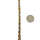 18k Yellow White and Rose Gold 16.3g Solid UnoAErre Woven Bracelet Italy 7.5"