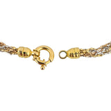 18k Yellow White and Rose Gold 16.3g Solid UnoAErre Woven Bracelet Italy 7.5"