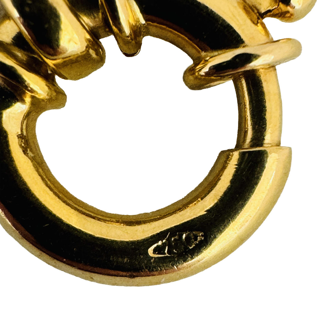 18k Yellow White and Rose Gold 16.3g Solid UnoAErre Woven Bracelet Italy 7.5"