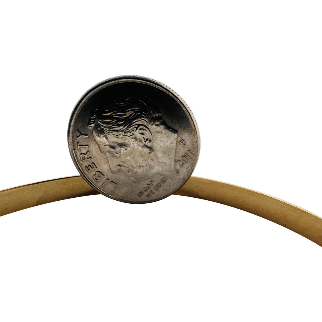 Set of Three 18k Yellow Gold 25.2g Solid Diamond Cut Bangle Bracelets 8"