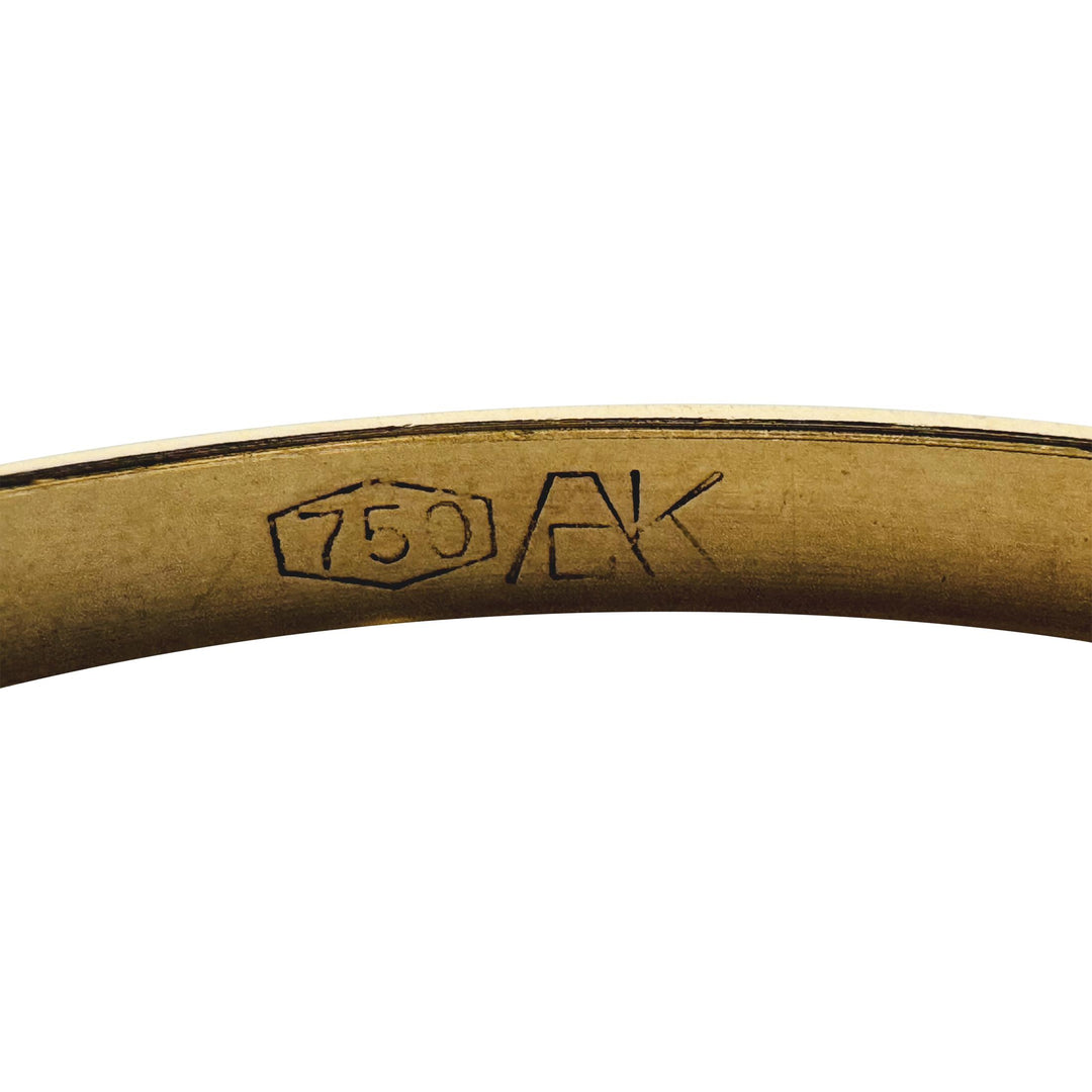 Set of Three 18k Yellow Gold 25.2g Solid Diamond Cut Bangle Bracelets 8"