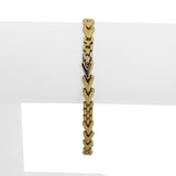 14k Yellow Gold 7.8g Ladies Vintage 5.5mm Fancy V Link Bracelet Italy 7"