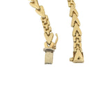 14k Yellow Gold 7.8g Ladies Vintage 5.5mm Fancy V Link Bracelet Italy 7"