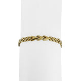 14k Yellow Gold 7.8g Ladies Vintage 5.5mm Fancy V Link Bracelet Italy 7"