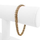 14k Yellow Gold and 2cttw Diamond S Link Tennis Bracelet 7"