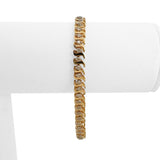 14k Yellow Gold and 2cttw Diamond S Link Tennis Bracelet 7"