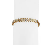14k Yellow Gold and 2cttw Diamond S Link Tennis Bracelet 7"