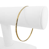 14k Yellow Gold 4.3g Solid Thin 2mm Ladies Round Bangle Bracelet 8.5"