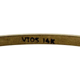 14k Yellow Gold 4.3g Solid Thin 2mm Ladies Round Bangle Bracelet 8.5"