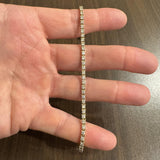 14k Yellow Gold and 2.5cttw Diamond Vintage Tennis Bracelet 7"