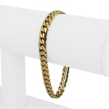 18k Yellow Gold 26.7g Solid Heavy 7mm Ladies Cuban Link Bracelet 7.25"