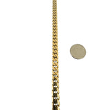 18k Yellow Gold 26.7g Solid Heavy 7mm Ladies Cuban Link Bracelet 7.25"