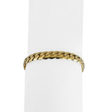 18k Yellow Gold 26.7g Solid Heavy 7mm Ladies Cuban Link Bracelet 7.25"