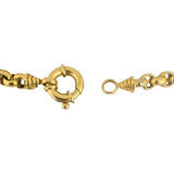 18k Yellow Gold 21g Vintage Heavy 7mm Rolo Link Bracelet Italy 7.5"