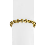 18k Yellow Gold 21g Vintage Heavy 7mm Rolo Link Bracelet Italy 7.5"