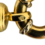 18k Yellow and White Gold 14g Vintage Fancy Byzantine Link Bracelet Italy 7"