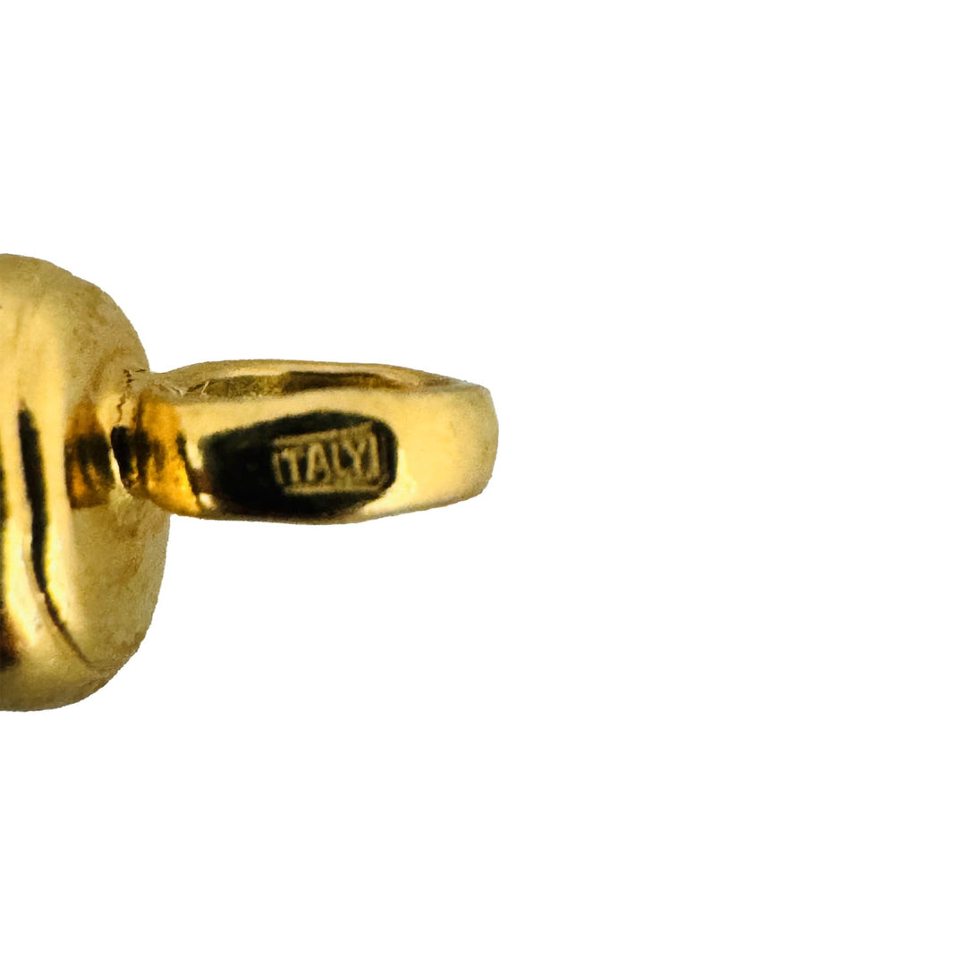 18k Yellow and White Gold 14g Vintage Fancy Byzantine Link Bracelet Italy 7"