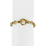 14k Yellow Gold 7.6g Ladies Fancy Link Toggle T Bar Bracelet Italy 7.5"