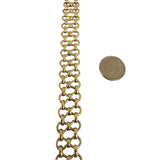 14k Yellow Gold 27.5g Ladies Polished 14mm Lattice Link Necklace Turkey 20"