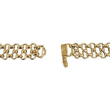 14k Yellow Gold 27.5g Ladies Polished 14mm Lattice Link Necklace Turkey 20"