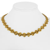 14k Yellow Gold 29.3g Heavy Ladies 9.5mm Fancy Link Necklace Italy 17"