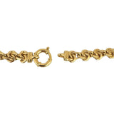 14k Yellow Gold 29.3g Heavy Ladies 9.5mm Fancy Link Necklace Italy 17"