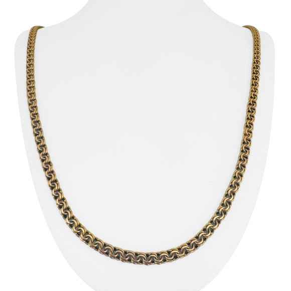 19k Portuguese Yellow Gold 38.8g Solid 4.5mm Double Curb Link Chain Necklace 27