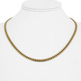 18k Yellow Gold 21.4g Solid 3.5mm Cuban Link Chain Necklace 18"