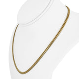 18k Yellow Gold 21.4g Solid 3.5mm Cuban Link Chain Necklace 18"
