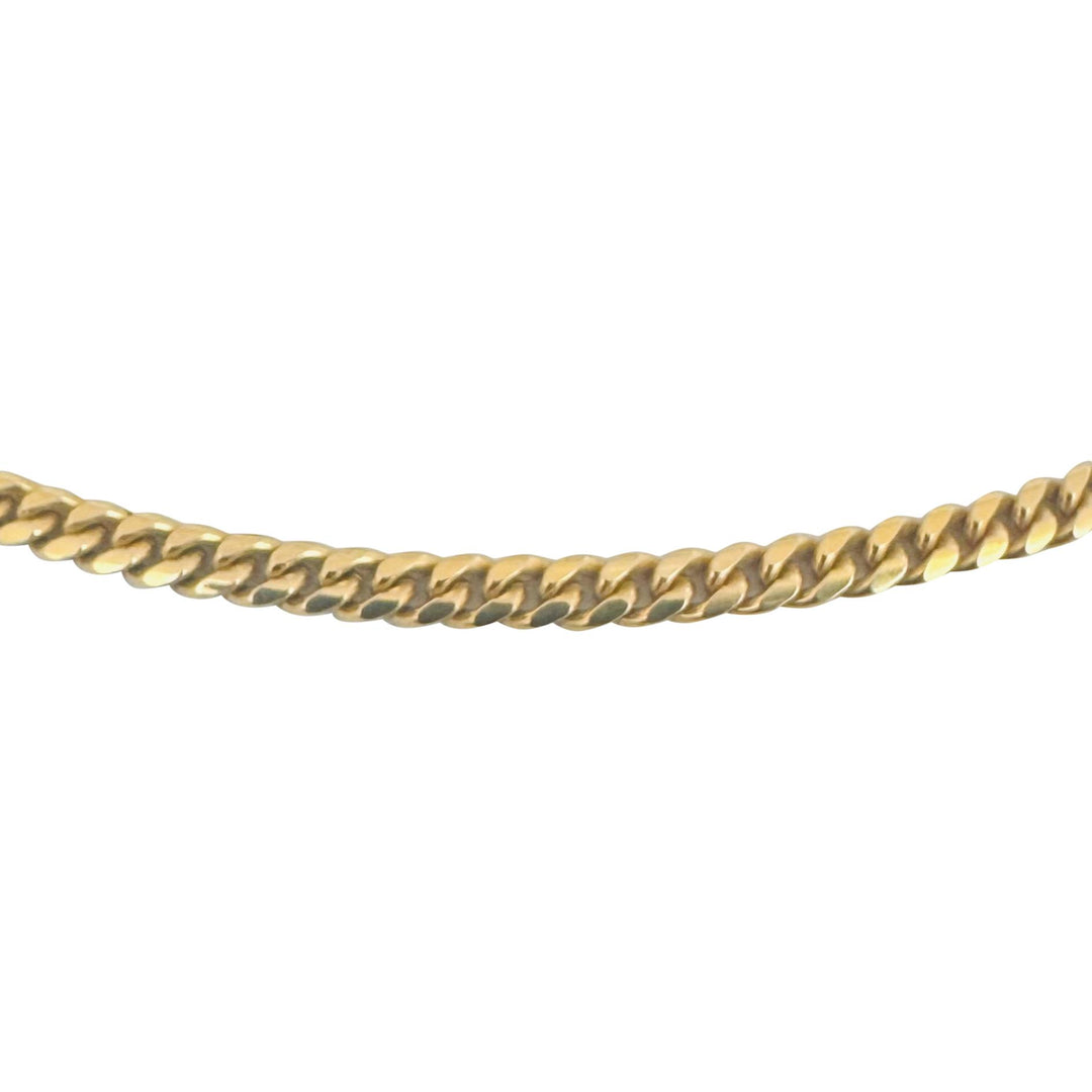18k Yellow Gold 21.4g Solid 3.5mm Cuban Link Chain Necklace 18"