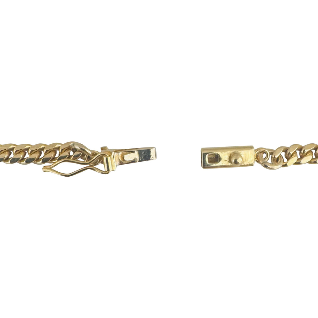 18k Yellow Gold 21.4g Solid 3.5mm Cuban Link Chain Necklace 18"