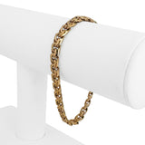 19k Portuguese Yellow Gold 20g Solid 6.5mm Double Curb Link Bracelet 7"