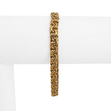 19k Portuguese Yellow Gold 20g Solid 6.5mm Double Curb Link Bracelet 7"