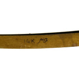 14k Yellow Gold 11.3g Ladies 11mm Fancy Design Bangle Bracelet 7"