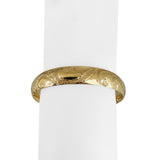 14k Yellow Gold 11.3g Ladies 11mm Fancy Design Bangle Bracelet 7"