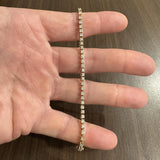 14k Yellow Gold and 2cttw Diamond Vintage Tennis Bracelet 7.75"