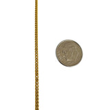 19k Portuguese Yellow Gold 4.2g Solid Thin 2.2mm Curb Link Bracelet 7.5"