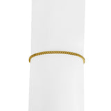 19k Portuguese Yellow Gold 4.2g Solid Thin 2.2mm Curb Link Bracelet 7.5"
