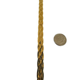 18k Yellow Gold 18.3g Braided Six Strand Herringbone Link Necklace Italy 15.5"