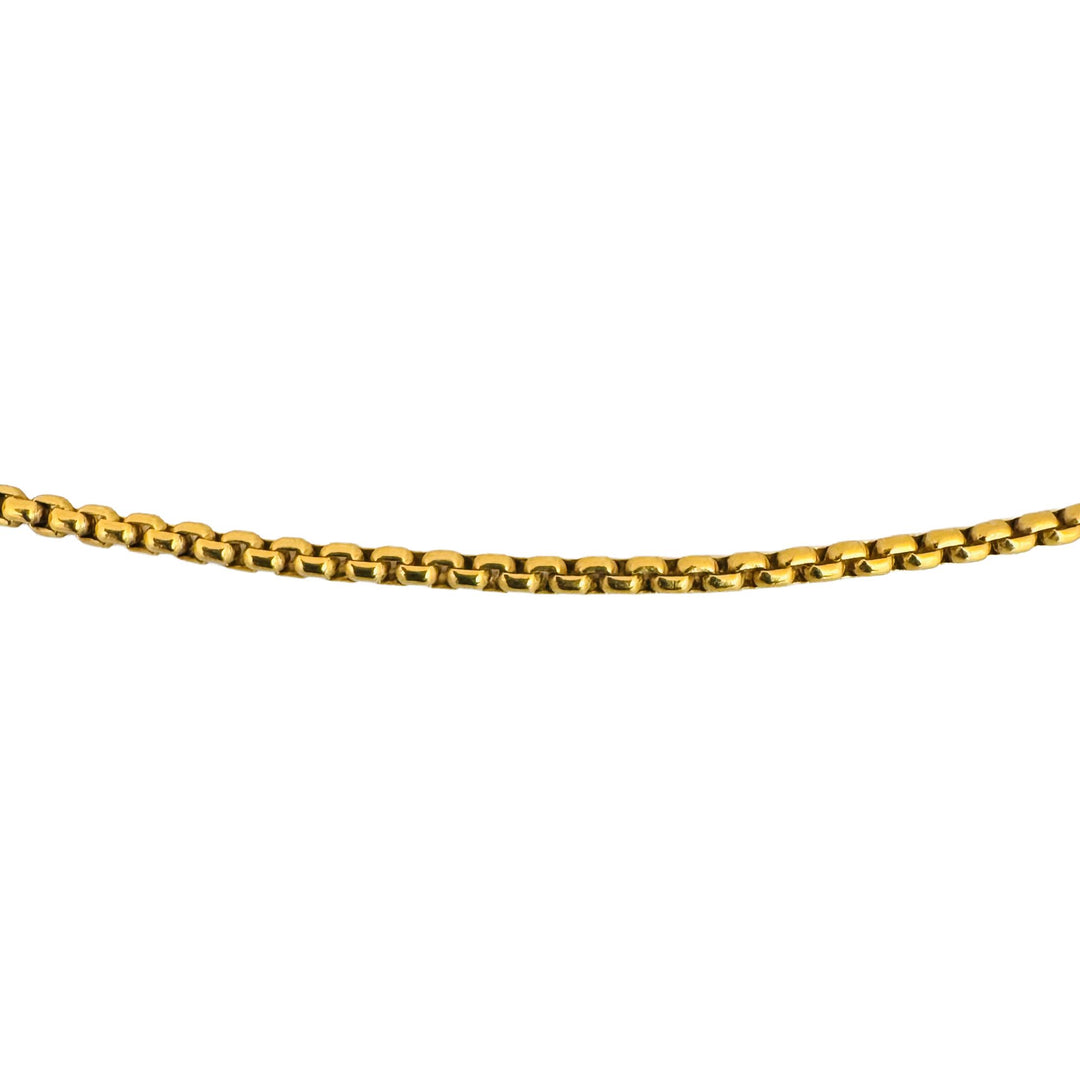 24k Pure Yellow Gold 9.4g Solid Thin 1.8mm Box Link Chain Necklace 16"