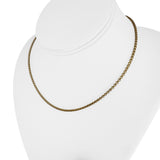 18k Yellow Gold 4.7g Hollow UnoAErre 2.5mm Fancy Link Chain Necklace Italy 15.5"