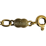 18k Yellow Gold 4.7g Hollow UnoAErre 2.5mm Fancy Link Chain Necklace Italy 15.5"