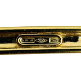 18k Yellow Gold 31.6g Ladies Hammered Cameo Bar Link Necklace Italy 16"