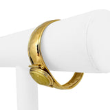 18k Yellow Gold 23.5g Hammered Ladies Cameo Cuff Bracelet Italy 6.5"