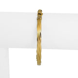 18k Yellow Gold Milor Half Bangle Half Double Curb Link Bracelet Italy 6.75"
