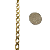 18k Yellow Gold Milor Half Bangle Half Double Curb Link Bracelet Italy 6.75"