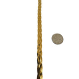 18k Yellow Gold 9g Braided Six Strand Herringbone Link Bracelet Italy 8"