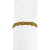 18k Yellow Gold 9g Braided Six Strand Herringbone Link Bracelet Italy 8"